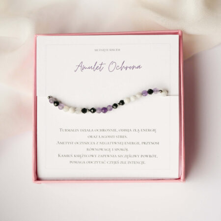 Ochronne kamienie, bransoletka z kamieni, prezent