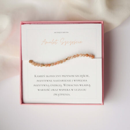 Biżuteria z kamieniami naturalnymi, Kamień słoneczny, amulet na szczęście, kamienie na szczęście, prezent urodzinowy, minerały