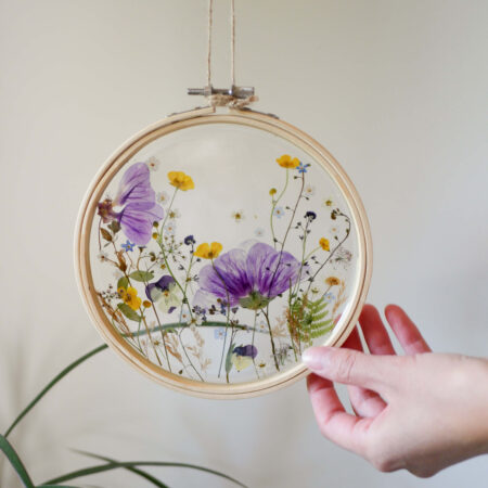 Kwiatowy witraż & malwy