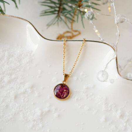 Kółeczko & kruszona róża złoto