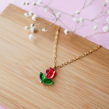 Naszyjnik & czerwony tulipan