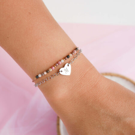 Bransoletka z grawerem w sercu