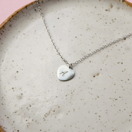 Naszyjnik serduszko z grawerem srebro