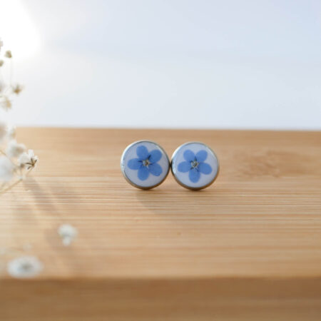 Wkrętki & niezapominajki srebro