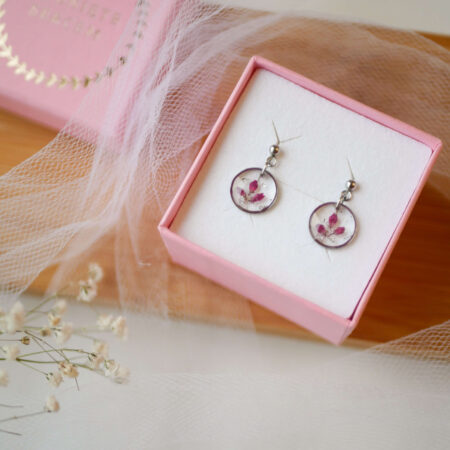 Wiszące kolczyki & kółeczka, wrzosiec