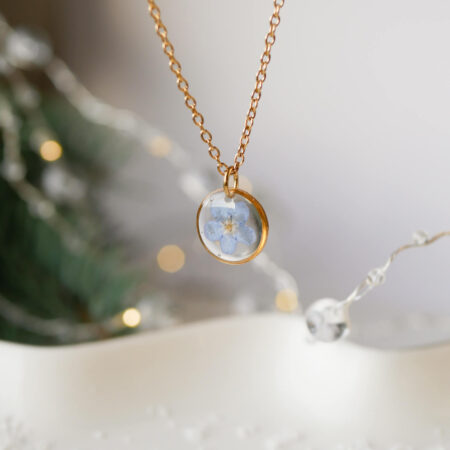 Kropelka & niezapominajka złoto