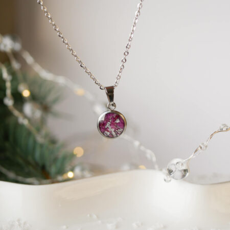 Kropelka & kruszona piwonia srebro II