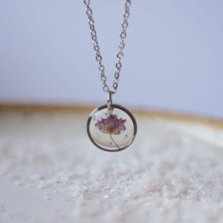 Mini kółeczko & gipsówka srebro