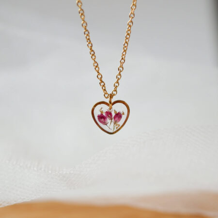 Mini Serce & wrzosiec złoto II