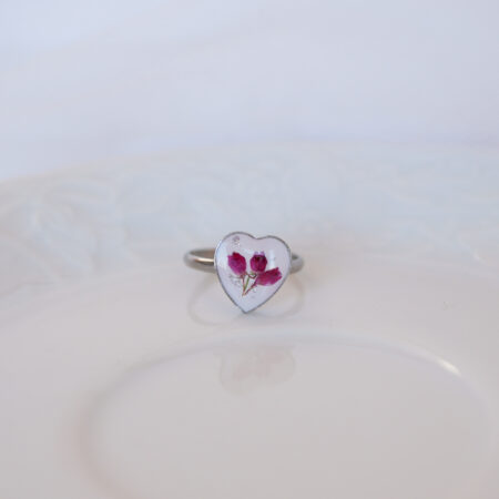 Pierścionek & wrzosiec serce