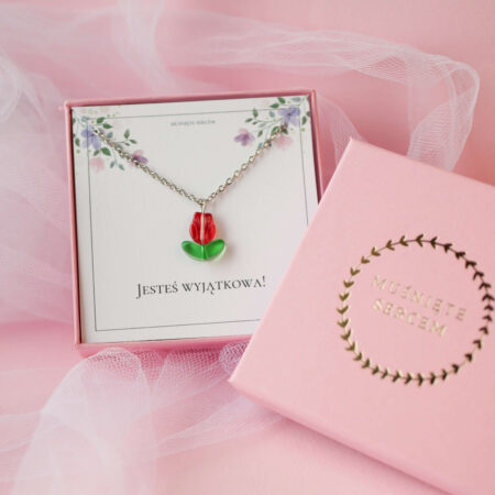 Naszyjnik & czerwony tulipan