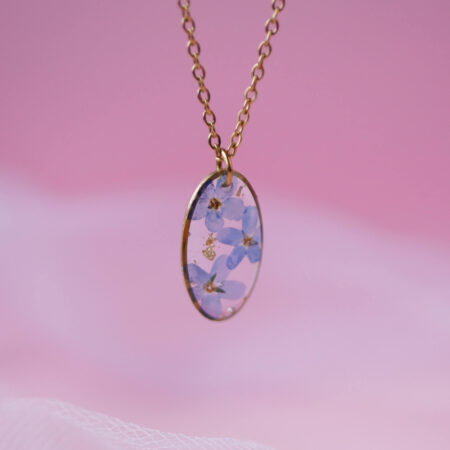 Owal & niezapominajki złoto