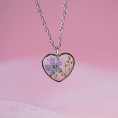 Serce & niezapominajki srebro II