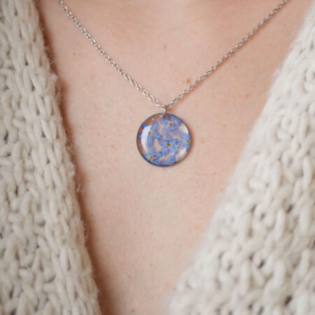 Kółeczko & niezapominajki srebro