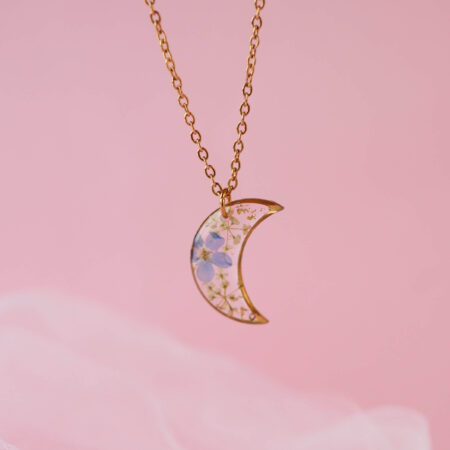 Księżyc & niezapominajki złoto II