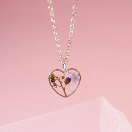 Serce & niezapominajka srebro III