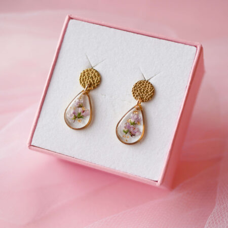 Wiszące kolczyki & łezki wrzos