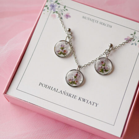 Komplet & wrzos srebro II