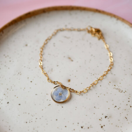 Bransoletka & niezapominajka złoto