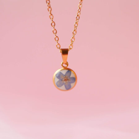 Mini kropelka & niezapominajka złoto V