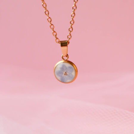 Mini kropelka & niezapominajka złoto IV