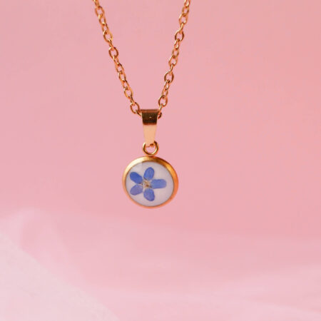 Mini kropelka & niezapominajka złoto III