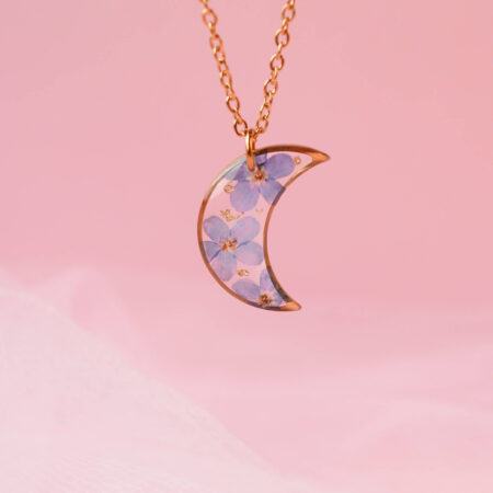 Księżyc & niezapominajki złoto II