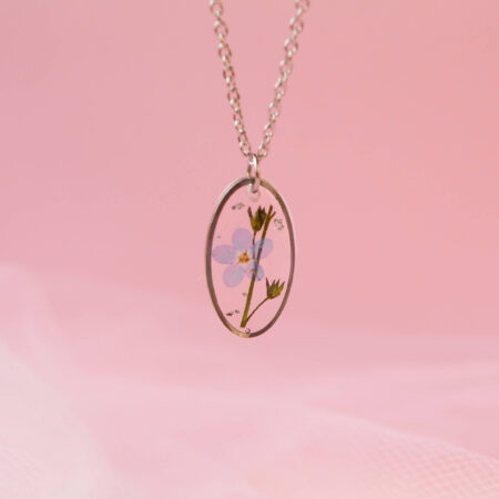 Owal & niezapominajki srebro II