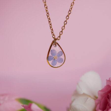 Mini łezka & niezapominajka złoto III