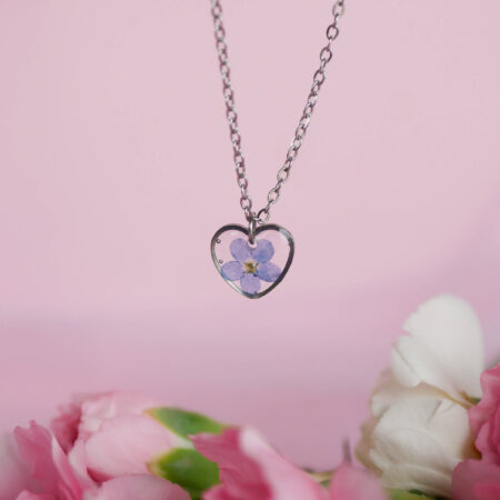 Mini Serce & niezapominajka srebro III