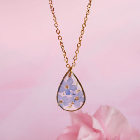 Łezka & niezapominajki złoto